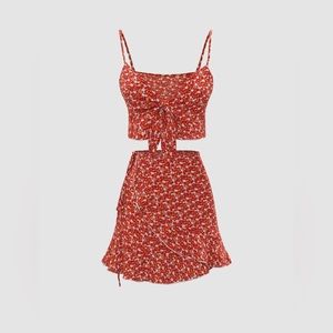 Ditsy Bow Cami Skirt Set